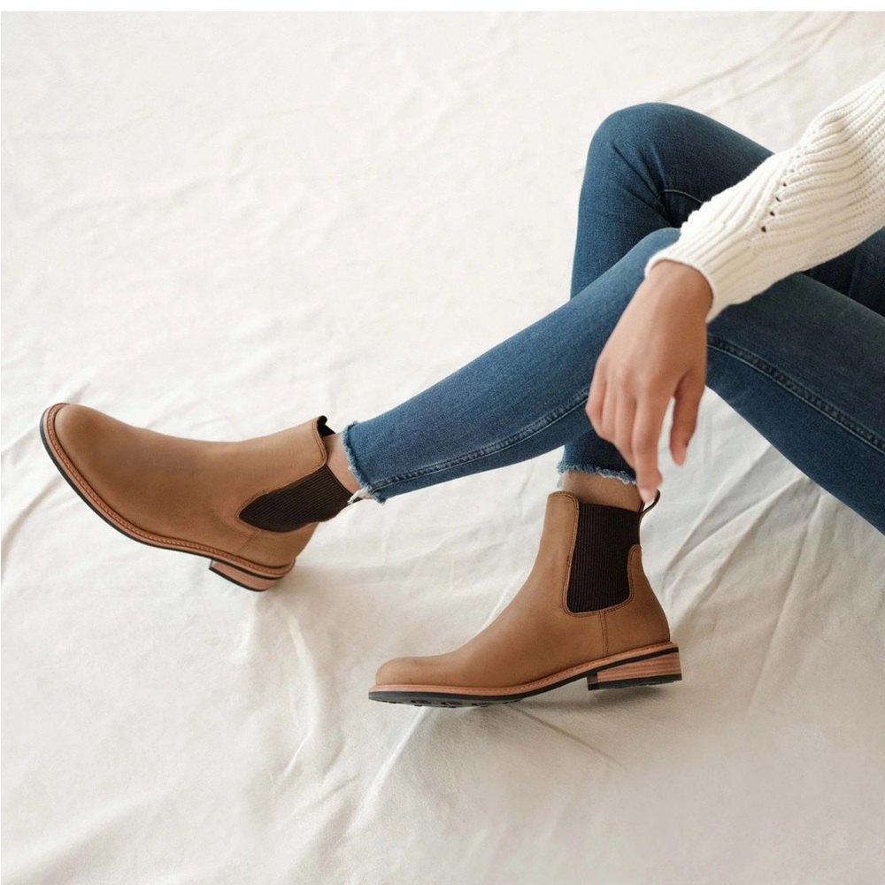 Nisolo Carmen Chelsea Boot in Almond
